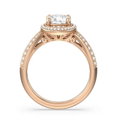 Vintage Oval 2 1/2 CTTW Round Cut Lab Grown Diamond Engagement Ring in ...