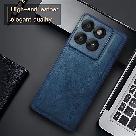X-LEVEL Dark Blue Leather Case for Motorola Edge 60 Fusion – The Hatke
