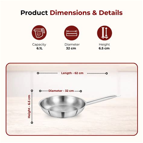 Commercial Fry Pan – Triply Base Stainless Steel | Induction & Gas ...