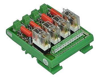 Shavison Relay Module AS423-230VAC-S-OE, 1C/O, 4 Channel, 230VAC Coil ...
