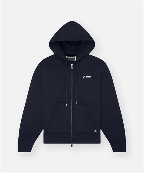 Planes Oversized Script Weld Zip Up Hoodie – Paper Planes