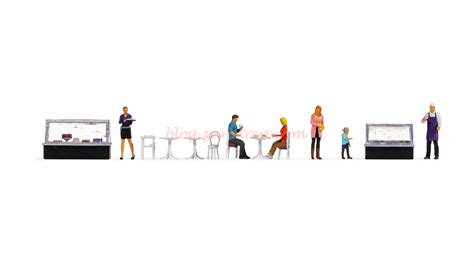 Noch - Figura Temática mundo "Tomando Cafe", 13 Figuras, Escala H0, Ref ...
