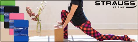Strauss Yoga Block (Purple) and Yoga Knee Pad Cushions (Pink) : Amazon ...