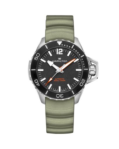 Khaki Navy Frogman Auto - Dial color:Black - H77845330 | Hamilton Watch
