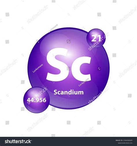 Scandium Sc Icon Structure Chemical Element Stock Vector (Royalty Free) 2184360695 | Shutterstock