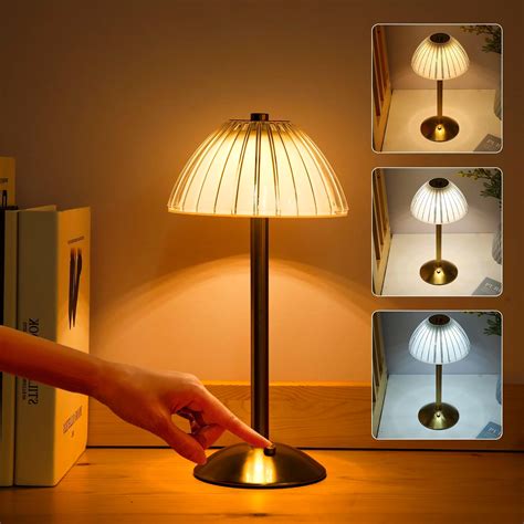 LIXADA Rechargeable Cordless Table Lamp USB LED Battery Desk Lamp with ...