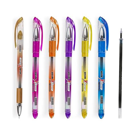 WIN X-Ten Ball Pens | 18 Blue Ink Pens with 3 Free Refills | Jumbo ...