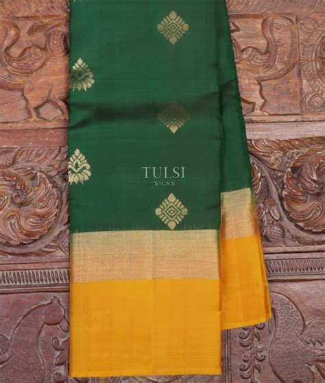 Buy Green Soft Silk Saree T661048
