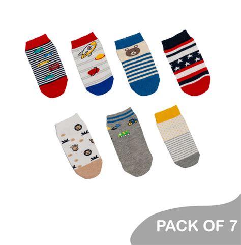 Pack of 7 Kids Socks – Weekly Sets with Superhero, Barbie & Cute ...