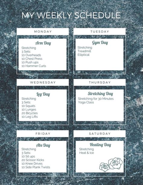 Exercise Schedule 的图像结果