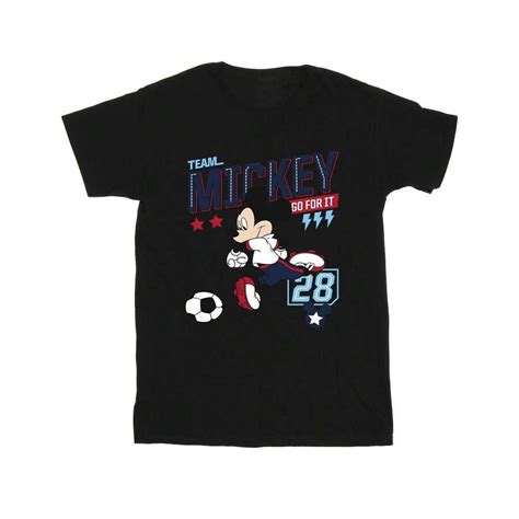 Disney Garçons T-shirt Mickey Mouse Team Mickey Football (Noir) | Mode ...