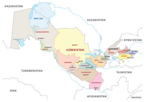 Uzbekistan Map Uzbekistan Travel Guide