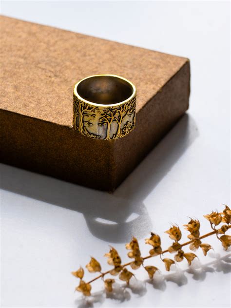Two Toned Tree of Life Ring – Neeta Boochra Jewellery