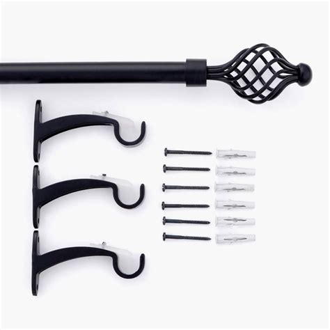 Buy DECO WINDOW Essential Swirl Iron Extendable Curtain Rod from Deco ...