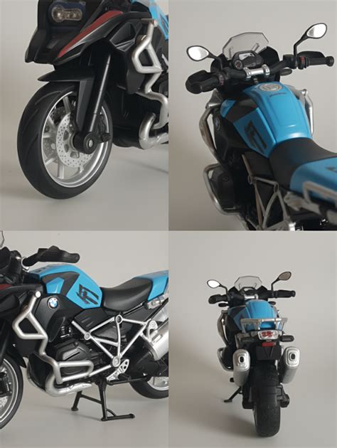 1:8 Scale Adventure Touring Diecast Motorcycle – Blue/Black Dual-Sport ...