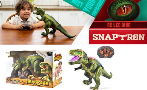 SNAPTRON RC Dinosaur Toys for Boys 28X46CM Remote Control Trex Dino ...