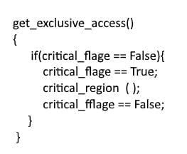Processes P1 and P2 use critical_flag in the following routine to ...
