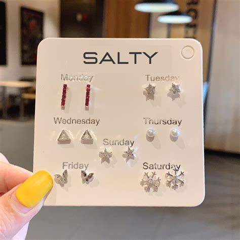 "Joy" Weekly 7 Stud Earrings | Salty – Salty Accessories