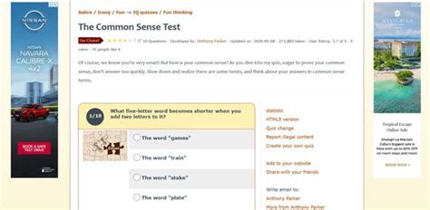 Image result for Common-Sense Test Free