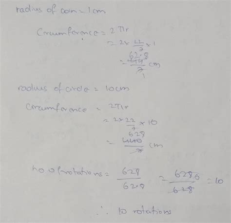 A circular coin of radius 1 cm is allowed to roll freely on the ...