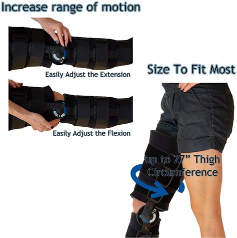 Buy Ossur Post-Op Knee Brace, Range of Motion Control Hinged ...