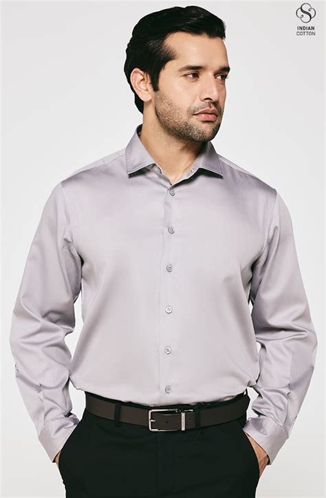 Buy Grey Formal Shirts For Men Online | Free Shipping | BWG