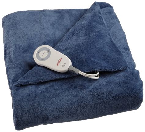Sunbeam Microplush Velvet Warming Electric Heated Throw Blanket ...