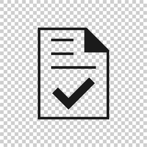 Document accepted icon in flat style correct vector illustration on ...