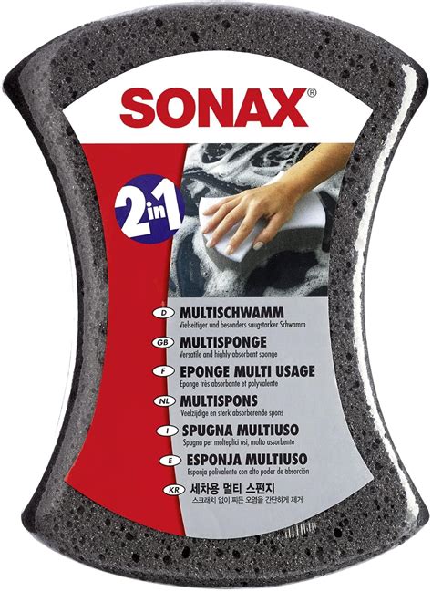 SONAX Multi Sponge 2-in-1 | All-Purpose Car Cleaning | Two-Sided ...