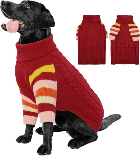 Amazon.com : OUOBOB Dog Sweater Warm, Comfy Thick Sweaters for Large ...