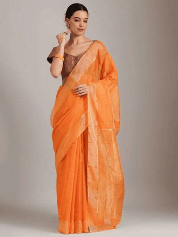 Buy Chanderi Silk Saree Online - Pure Chanderi Women Sarees – Charkha Tales