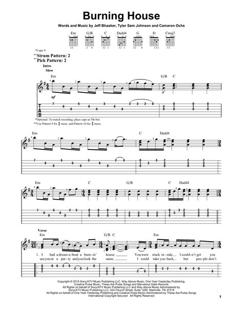 Burning House by Cam - Easy Guitar Tab - Guitar Instructor