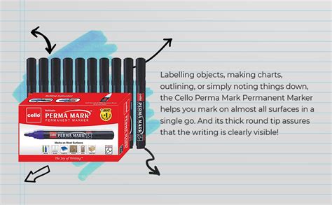 Cello Permaline Permanent Marker - Pack of 10 (Black) : Amazon.in ...