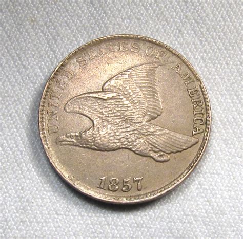 1857 Flying Eagle Cent AU Details Coin AR338 - Decatur Coin and Jewelry