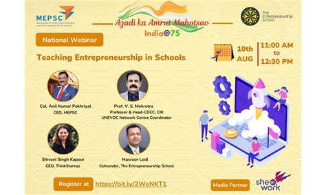 Teaching Entrepreneurship in Schools | Aug 2021 - MEPSC