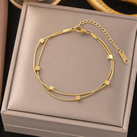 Designs & You Gold Plated Stainless Steel Anti-Tarnish Geometric Wrapa ...