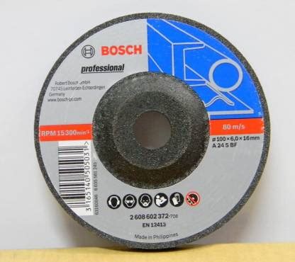 BOSCH 2608602372/A24SBF Bosch 4" DC Wheel (Grinding Wheel) -Pack of 10 ...