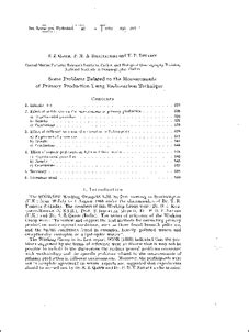Some problems related to the measurements of primary production using ...