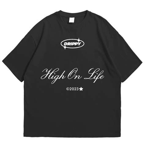 High On Life Oversized T-shirt (Black) – Drippy
