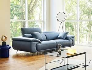 Fabrique Oasis Leatherette 3 Seater Sofa Set with Puffy Moden Design ...