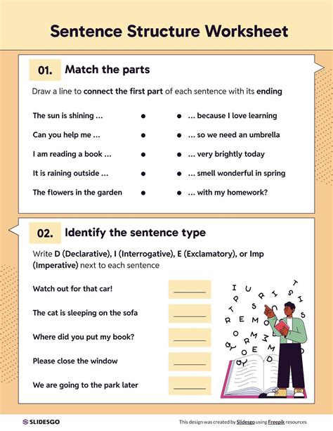 Sentence Structure Worksheets