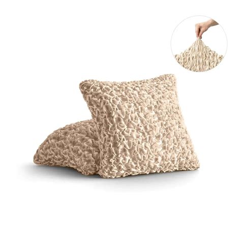 DivineTrendz™ Exclusive - Beige Luxe Crinkle Cushion Cover – Divine Trendz