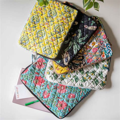 Yellow Floral Hand Screen printed Laptop Sleeve – House of Ekam