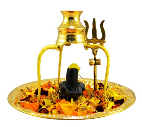 Buy Amazing India Metal Shivling Idol With Kalash Stand Decorative ...