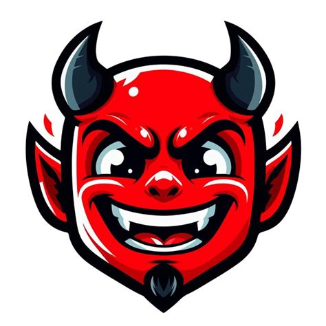 A red devil devil face with a red face | Premium AI-generated vector