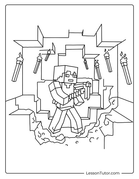 Steve Minecraft Coloring Pages Free [2025]