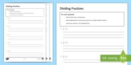 Dividing Mixed Number Fractions Worksheet / Worksheet