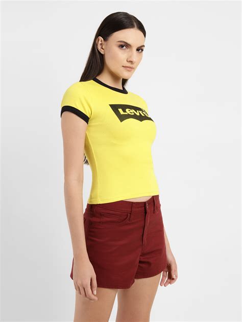 Women's Brand Logo Slim Fit T-shirt – Levis India Store