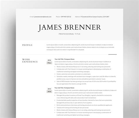 resume template free download