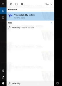 Image result for How to View Reliability History